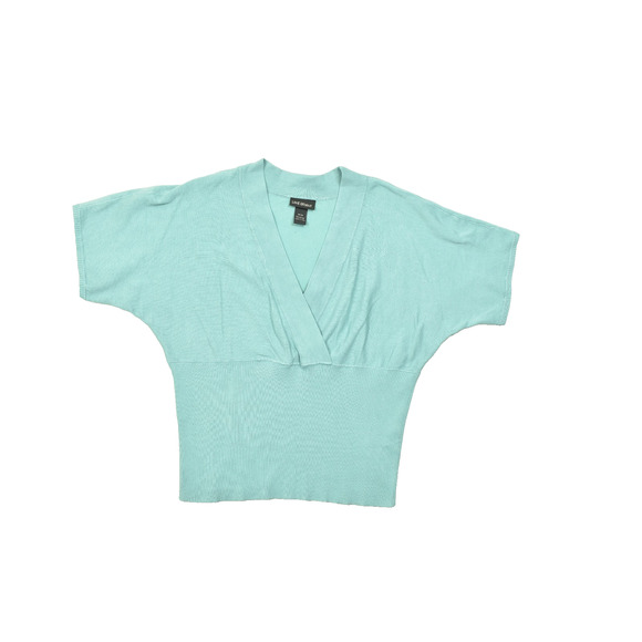 Lane Bryant Women's Plus Size 18/20 Aqua Blue Ribbed V-Neck Sweater Top - Picture 1 of 8